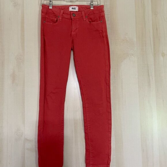 Paige skyline ankle peg jeans,‎ orange sunset sz 26 - Picture 4 of 16